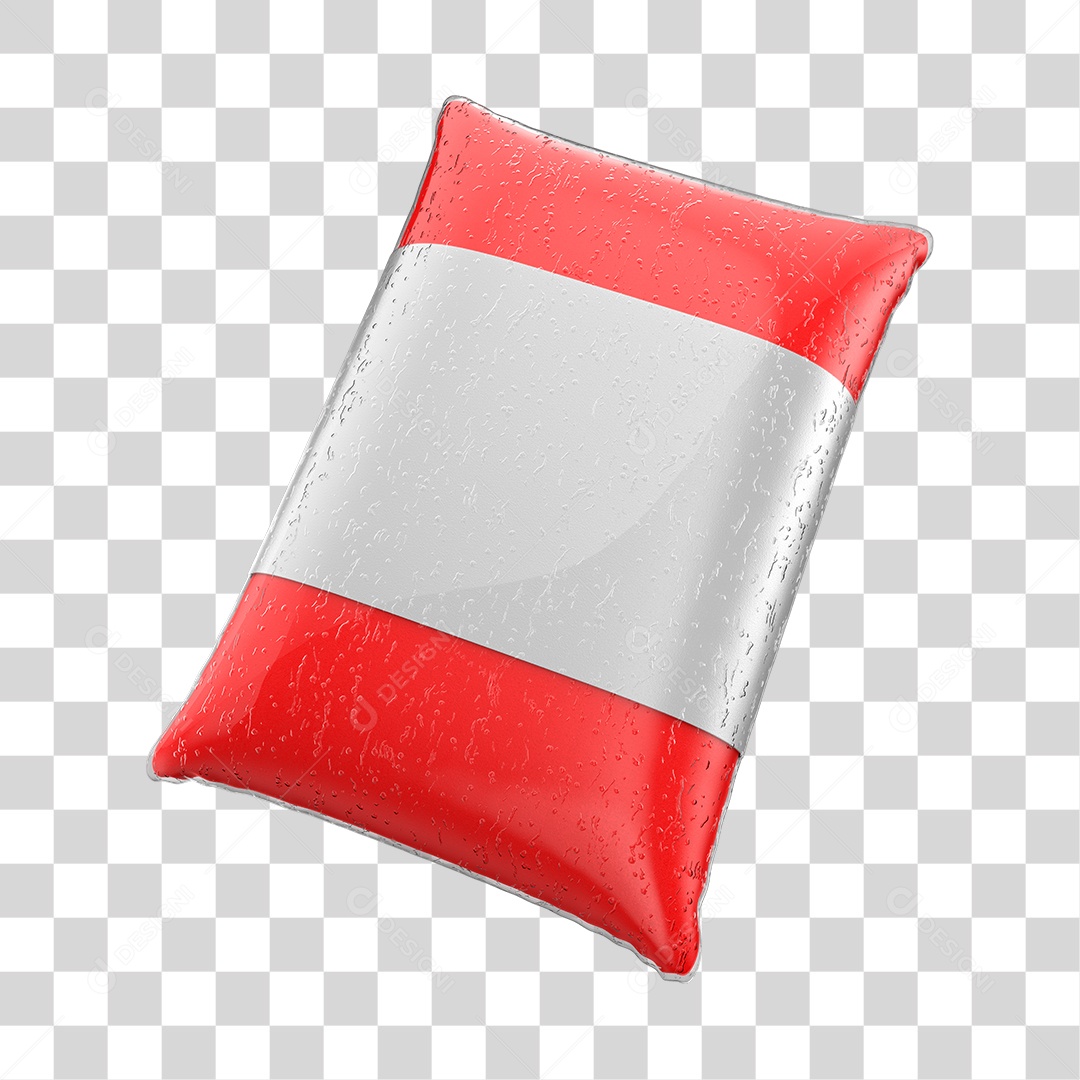 Pacote Vermelho De Polpa de Fruta Elemento 3D Para Composição PNG Transparente