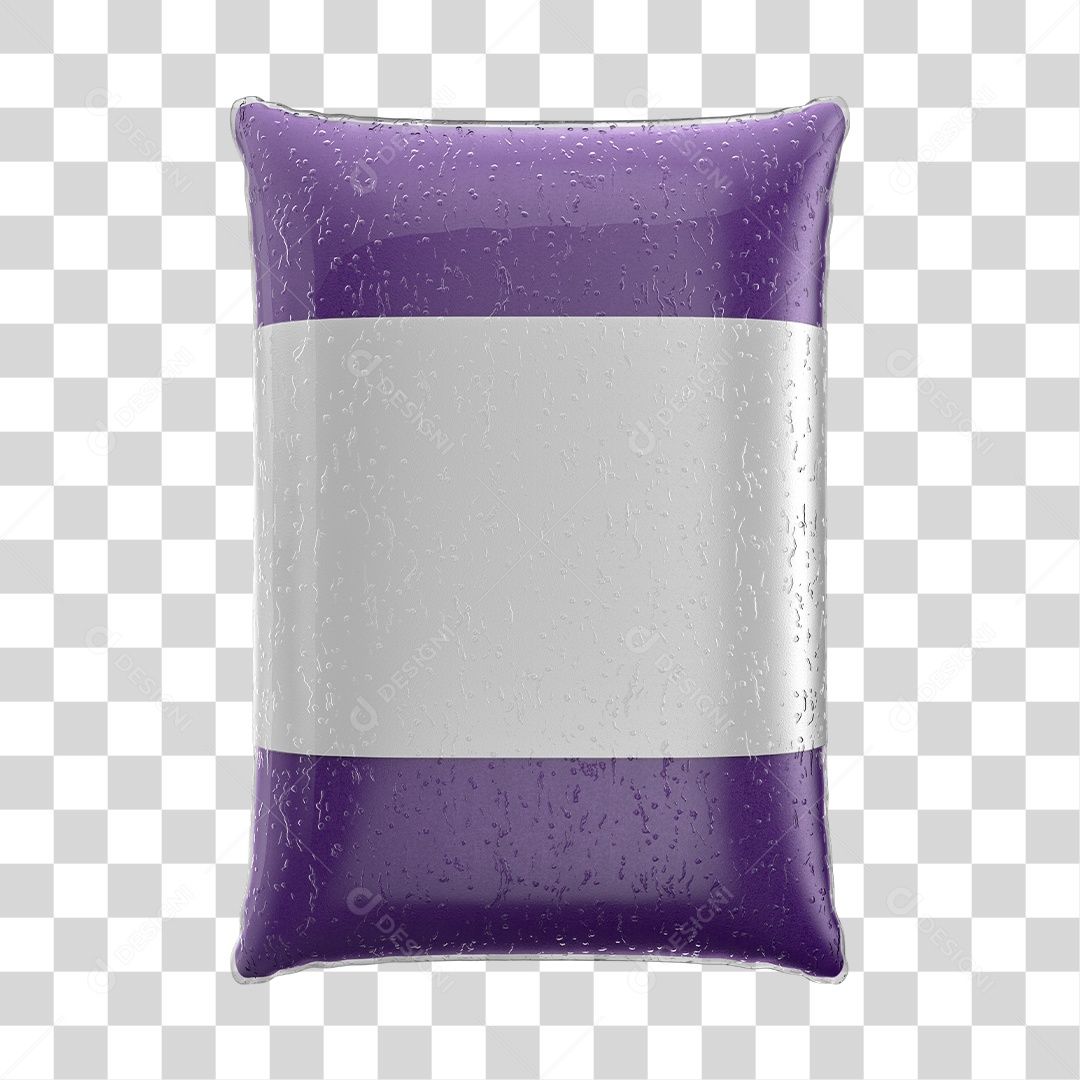 Pacote Roxo De Polpa de Fruta Elemento 3D Para Composição PNG Transparente