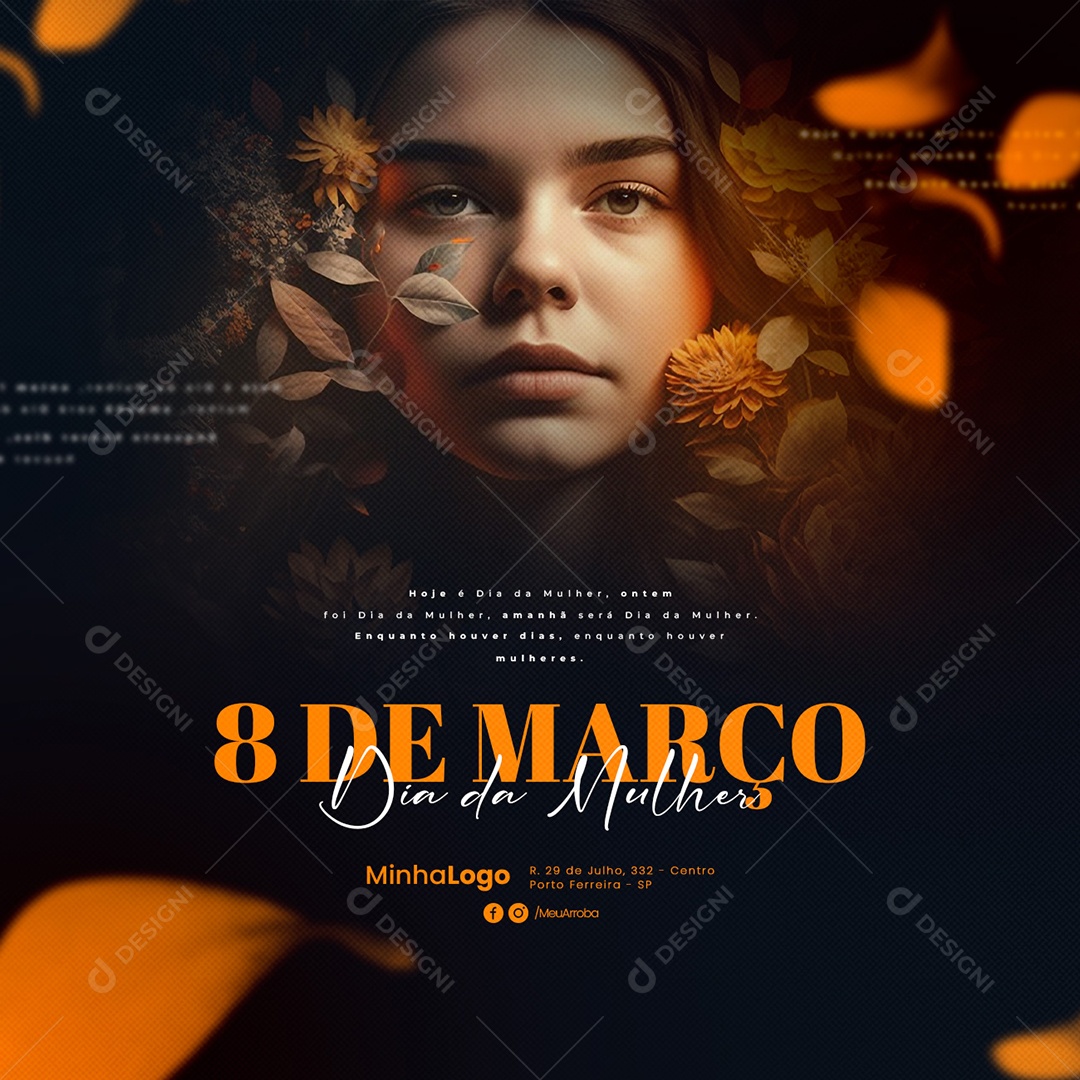 Today is Women's Day March 8 International Women's Day Editable Social Media PSD