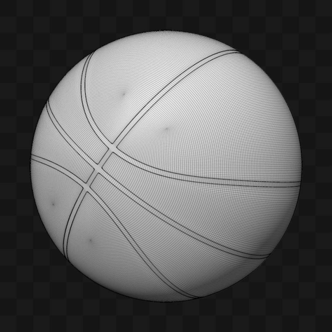 Bola de Basquete Elemento 3D Para Composição PSD + PNG
