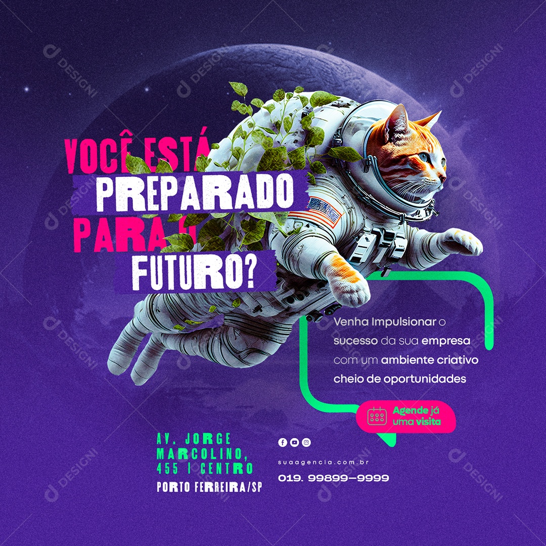 Você Está Preparado Para O Futuro Agência Social Media PSD Editável