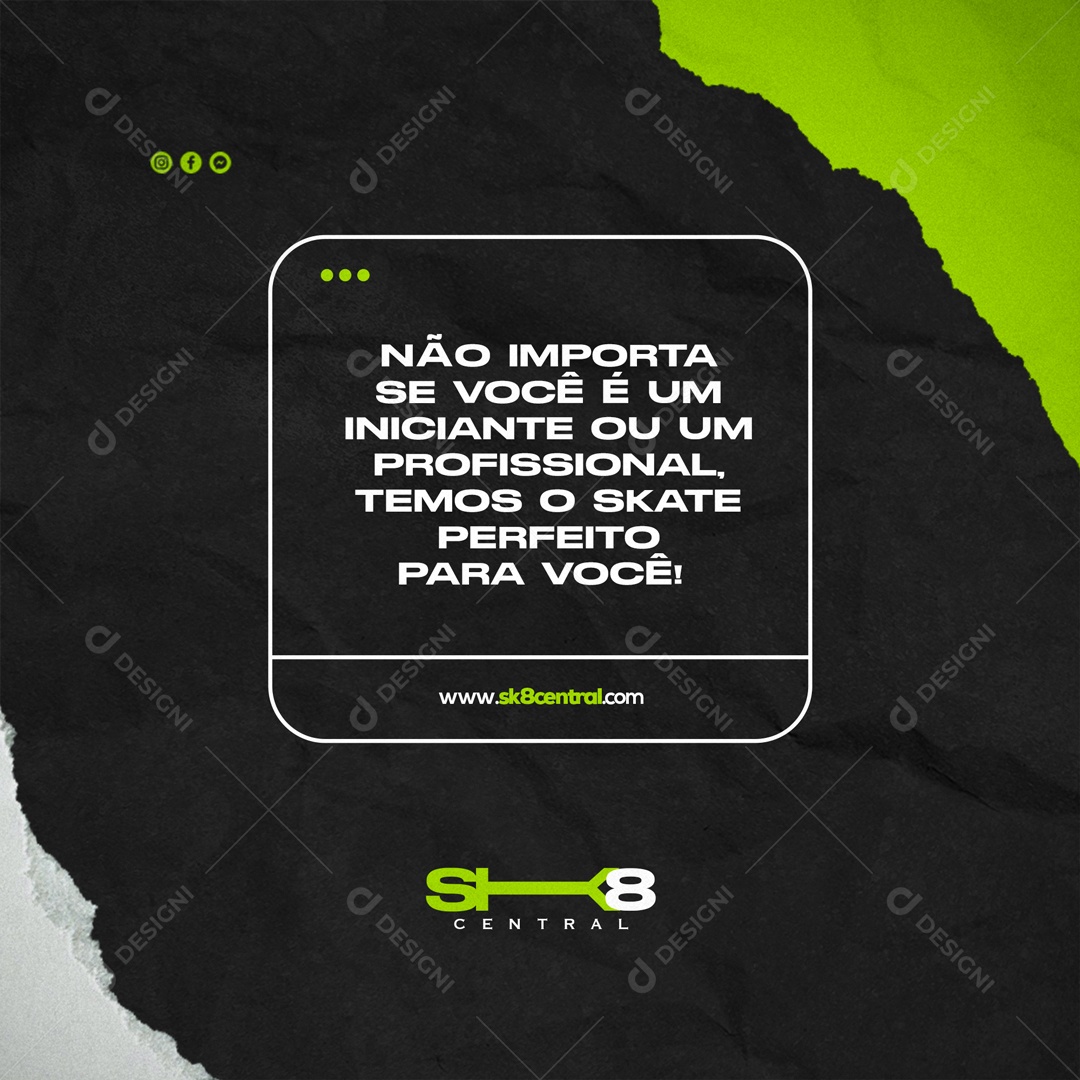 Editable Social Media PSD Skate Shop