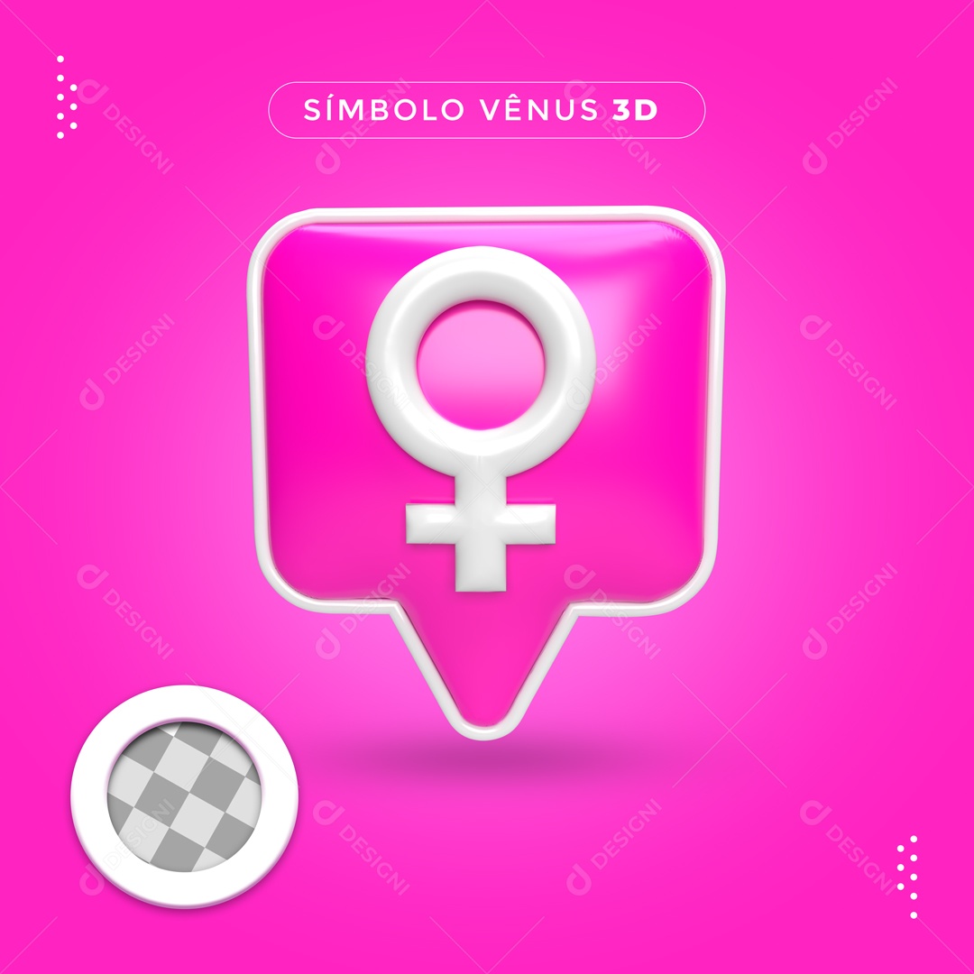 Símbolo Feminino Dia Internacional da Mulher PSD [download] - Designi