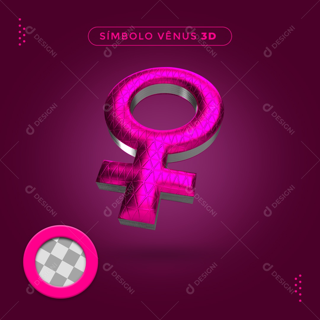 Símbolo Feminino Dia Internacional da Mulher PSD [download] - Designi