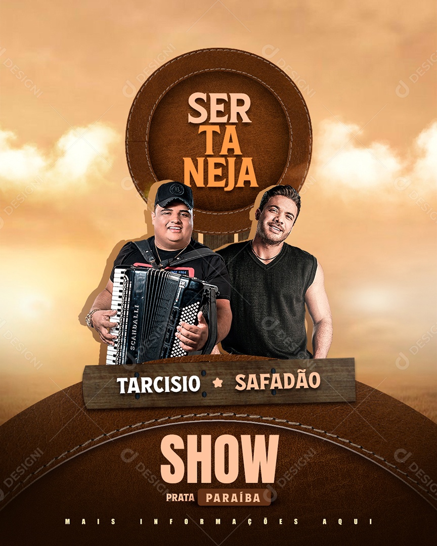 Flyer Show Tarcisio do Acordeon Wesley Safadão Social Media PSD Editável