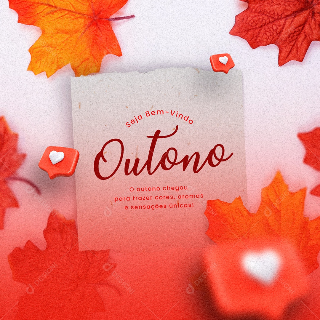 Fall Is Here To Bring Colors Welcome Fall Social Media Editable PSD