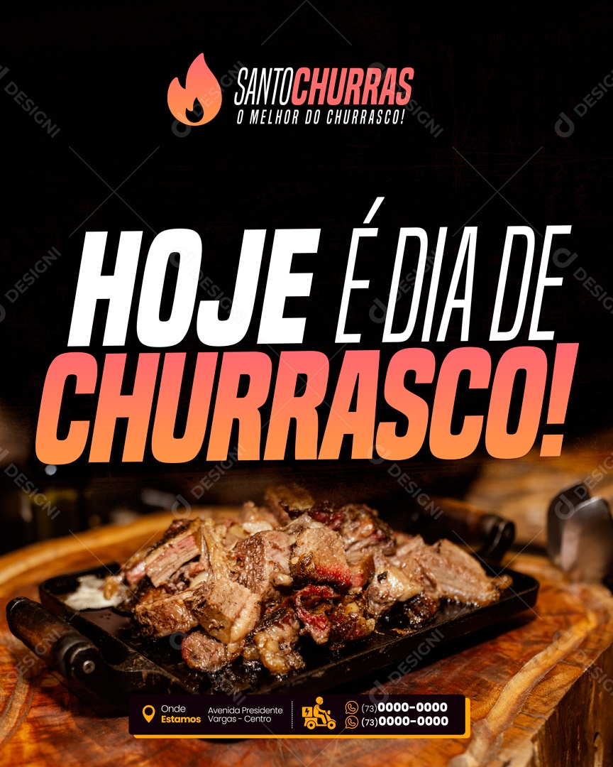 Hoje é Dia De Churrasco Social Media Psd Editável Download Designi 7412