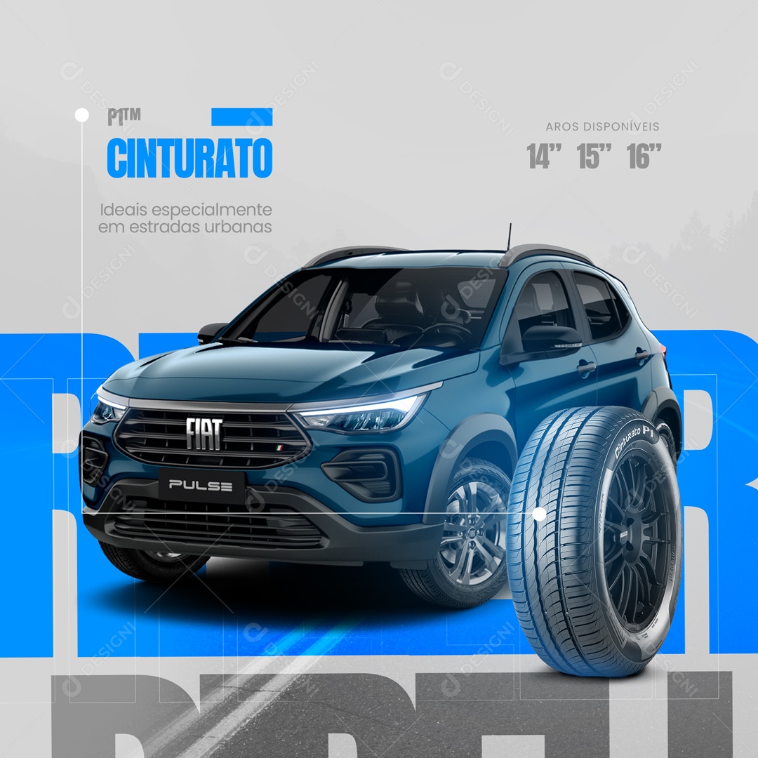 Belted Tire P1 Social Media Tire Store Editable PSD