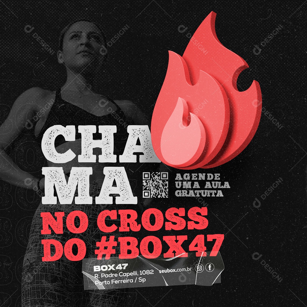 Chama No Cross Do #Box47 Academia Crossfit Social Media PSD Editável