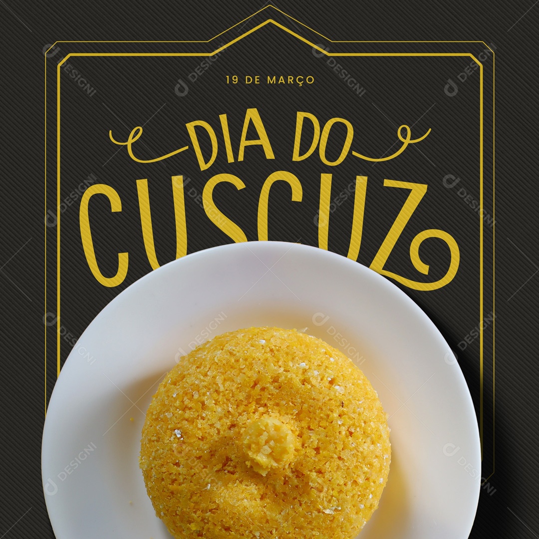 Dia do Cuscuz 19 de Março Social Media PSD Editável