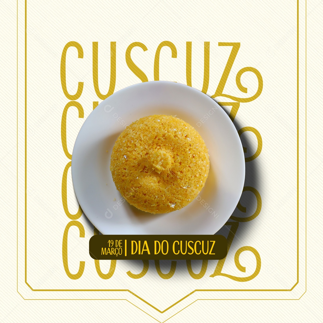 Dia do Cuscuz 19 de Março Social Media PSD Editável