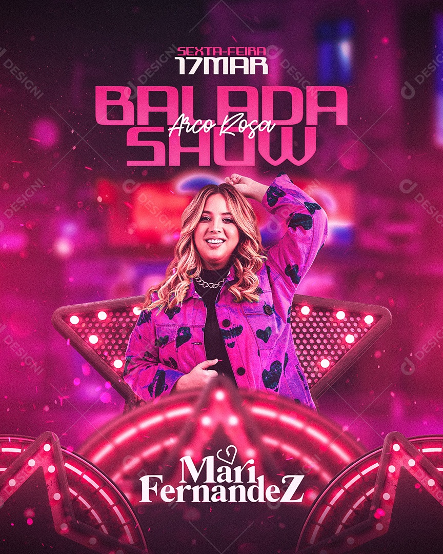 Flyer Show Mari Fernandez Social Media PSD Editável