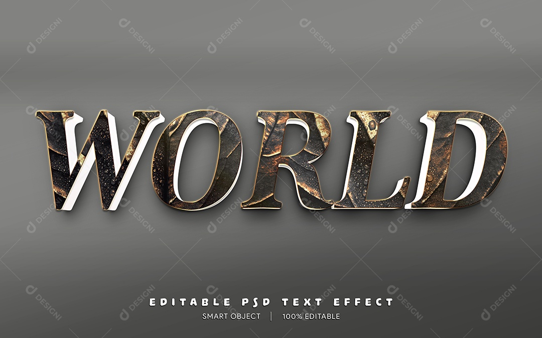 Editable World PSD Text Effect