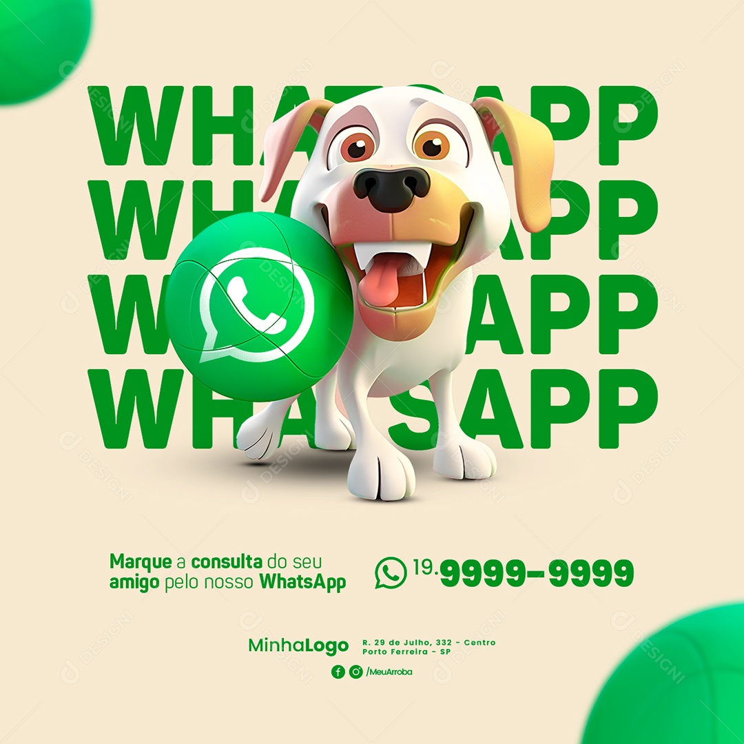 Marque A Consulta Do Seu Amigo Pelo Nosso Whatsapp Social Media PSD Editável