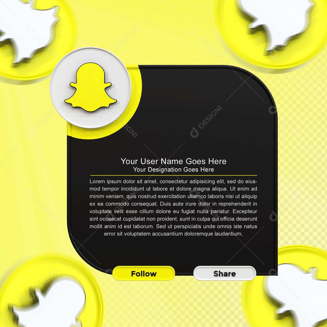 Moldura Com Texto Snapchat Seguir E Compartilhar Elemento D Psd Download Designi