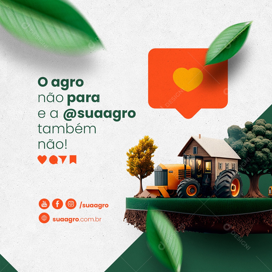 O Agor Não Para E A Agropecuária Também Não Social Media PSD Editável