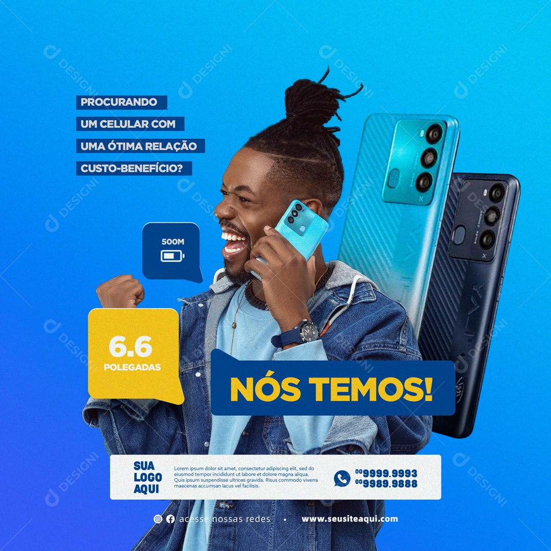 Loja de Celulares Social Media PSD Edtável