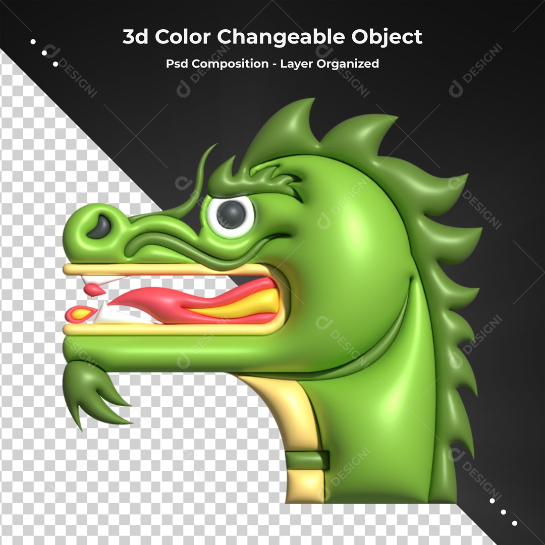 Elemento De Cabeça De Dragão Para Composição PSD [download] - Designi