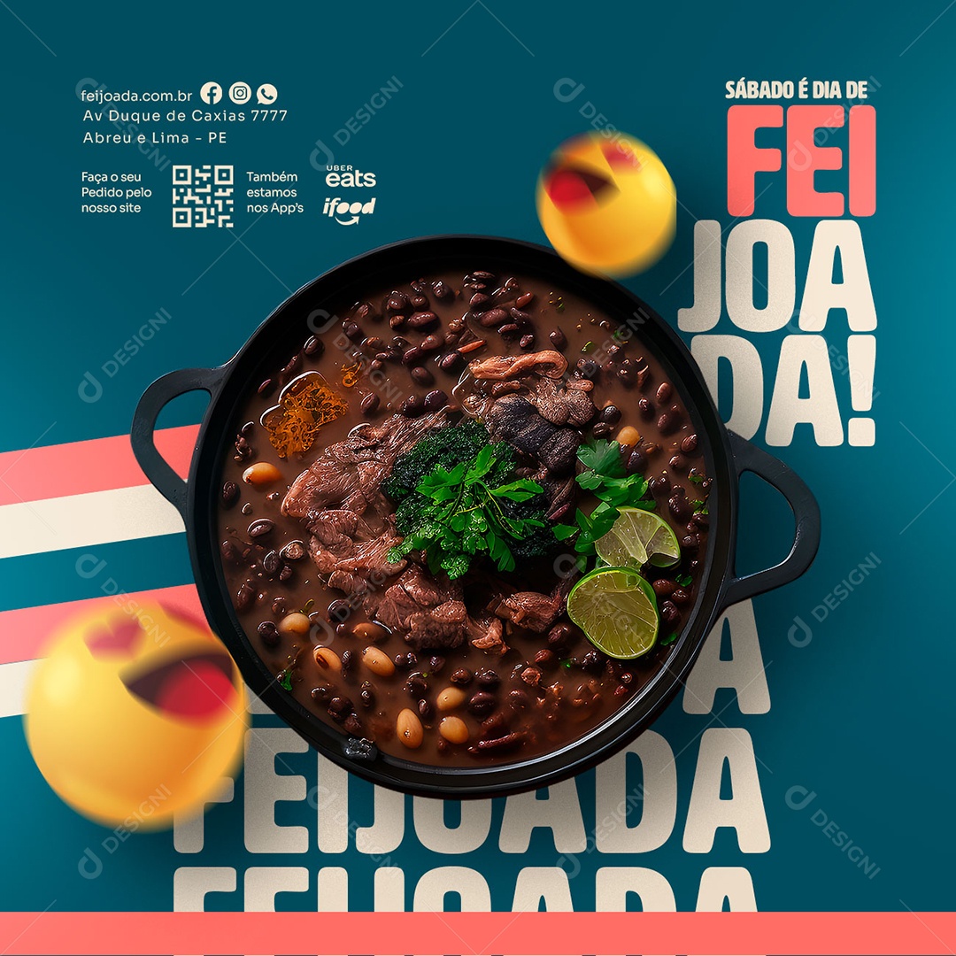 Sábado É Dia De Feijoada Social Media PSD Editável