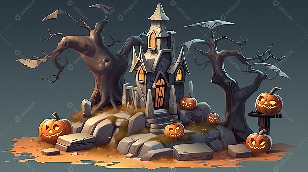 Cenário de Halloween. [download] - Designi