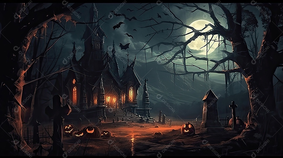 Cenário de Halloween. [download] - Designi