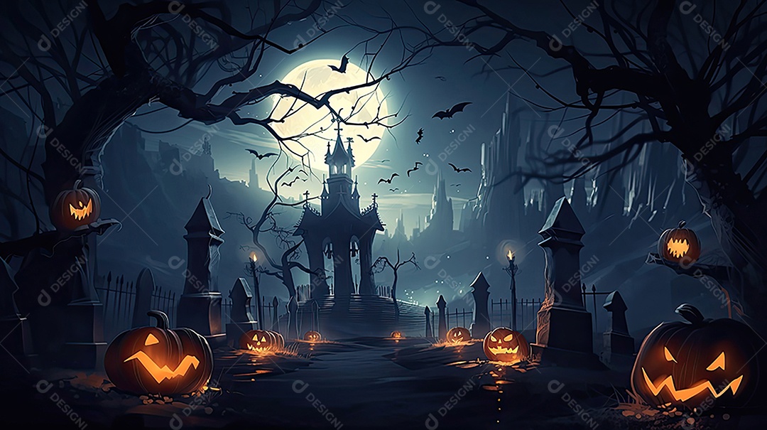 Cenário de Halloween. [download] - Designi