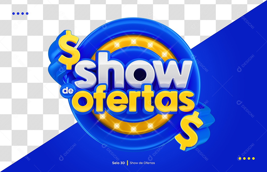 Selo 3D Para Composição Show De Ofertas PSD [download] - Designi