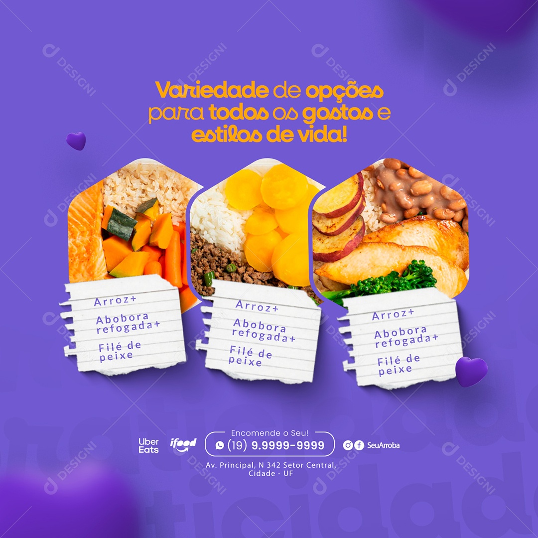 Variety Of Options For All Expenses And Styles Groceries Restaurant Social Media Editable PSD