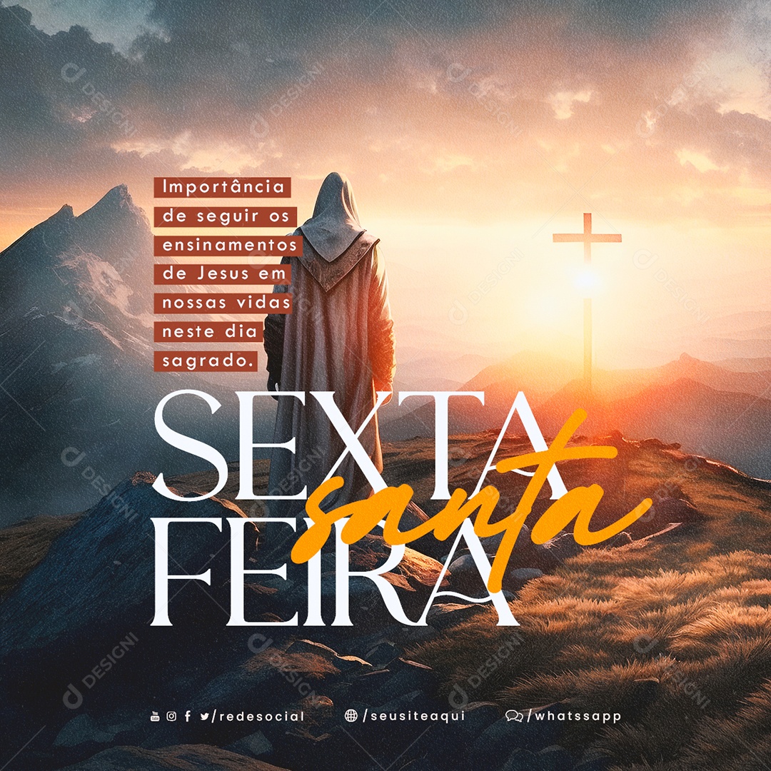 Social Media Sexta-feira Santa PSD Editável