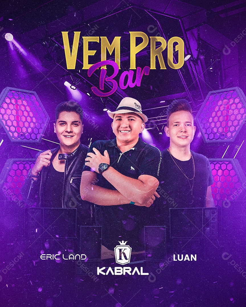 Vem Pro Bar Flyer Eric Land Kabral Luan Social Media PSD Editável