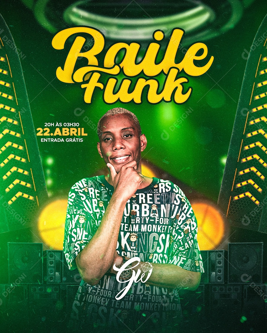 Baile Funk Flyer Mc Gw Social Media Psd Edit Vel Download Designi