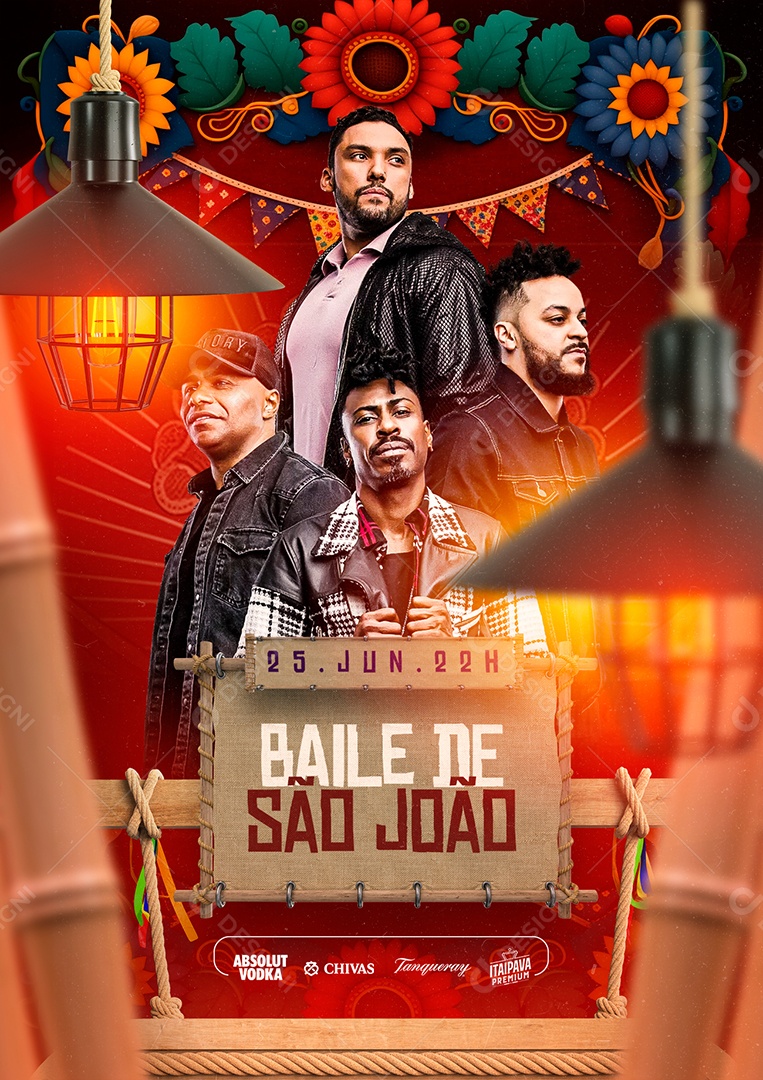 Baile De São João Flyer Akatu Social Media PSD Editável