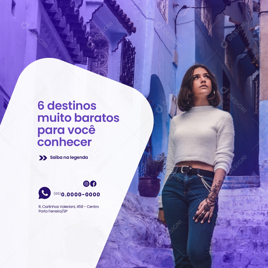 Agência de Viagens e Turismo Social Media PSD Editável