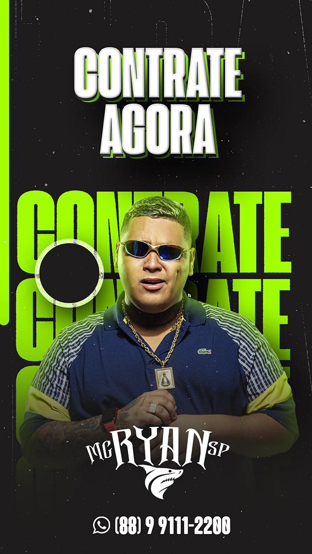 Motion Story Contrate Agora Mc Ryan SP Flyer Social Media After Effects Editável