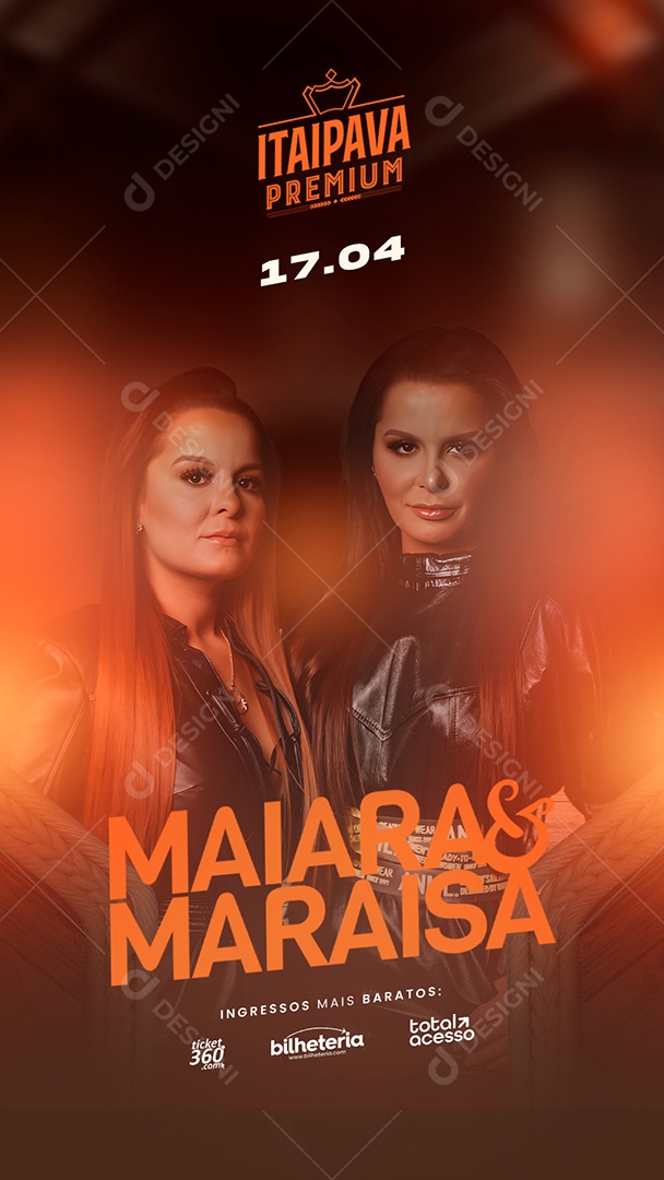 Story Itaipava Premium Flyer Maiara & Maraisa Social Media PSD Editável