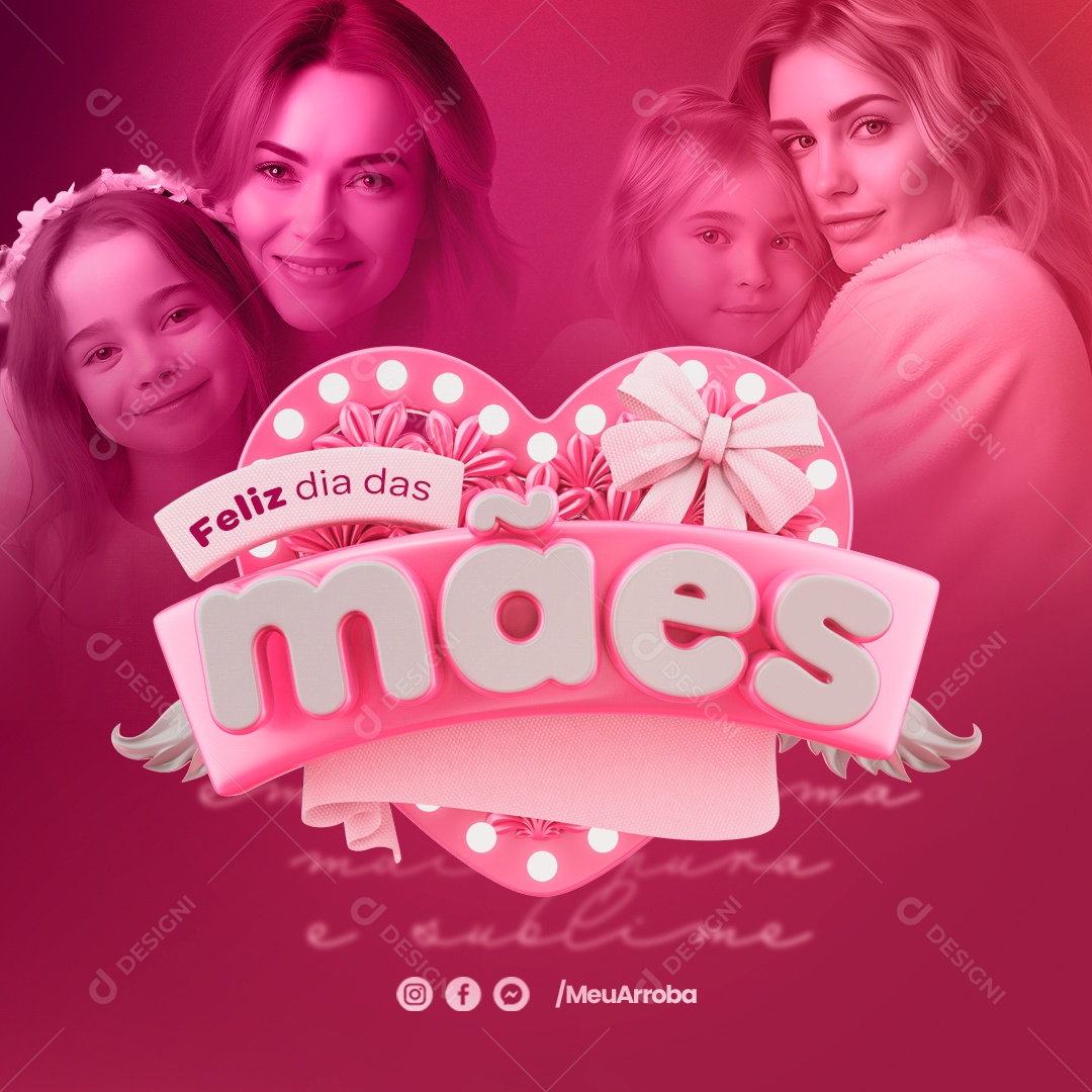 Feliz Dia Das Mães 14 de Maio Social Media PSD Editável