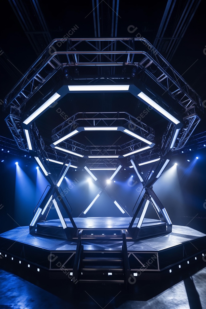 Cenário de um palco com luzes ao fundo [download] - Designi