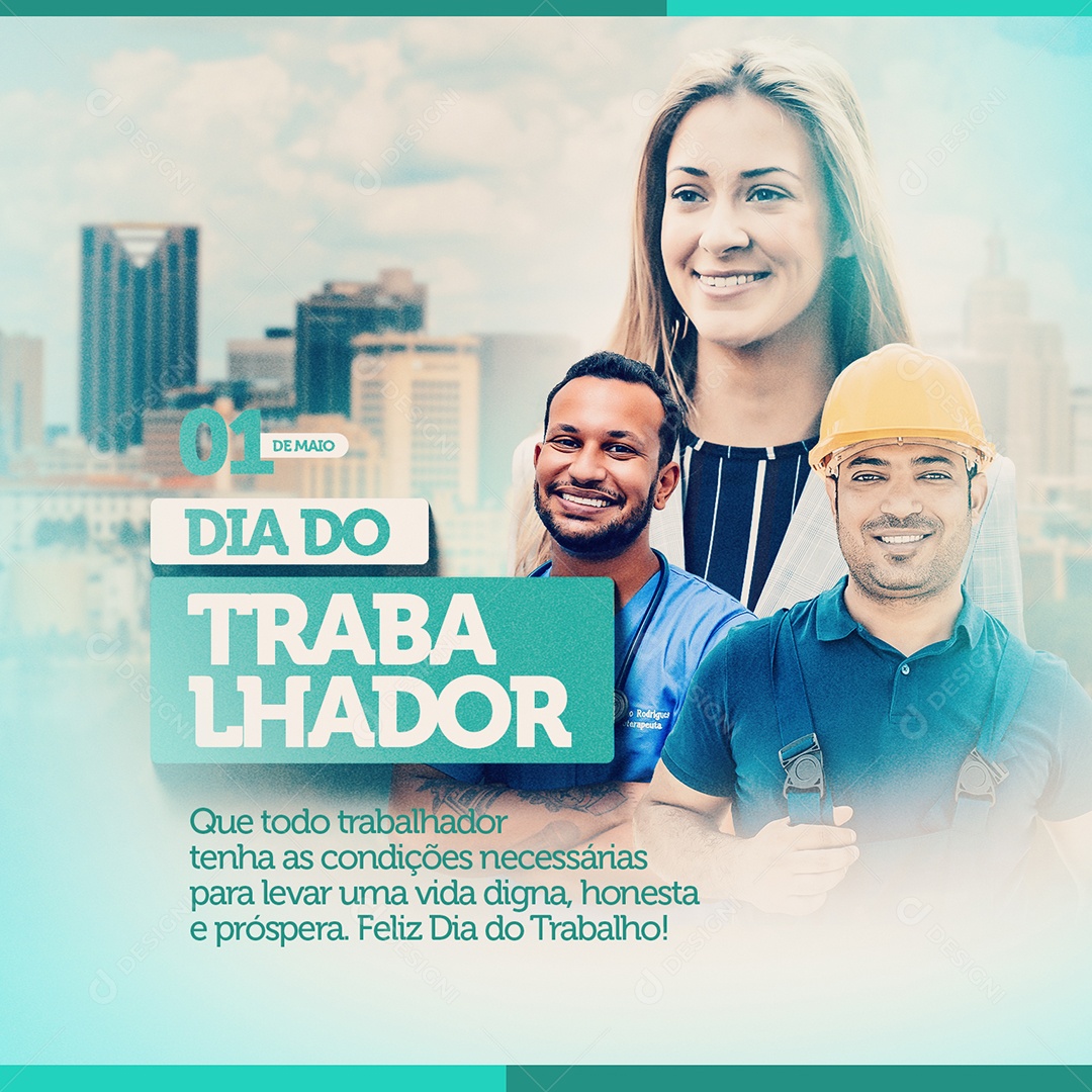 Feliz Dia Do Trabalhador 01 De Maio Social Media Psd Editável Download Designi 7486