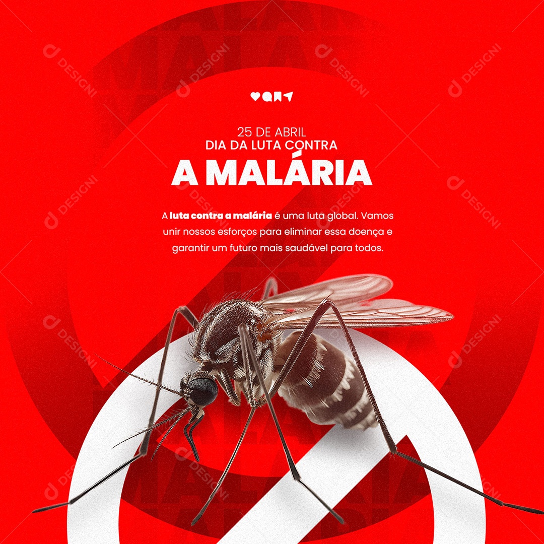 The Fight Against Malaria Is A Global Fight Against Malaria Day Editable PSD Social Media PSD