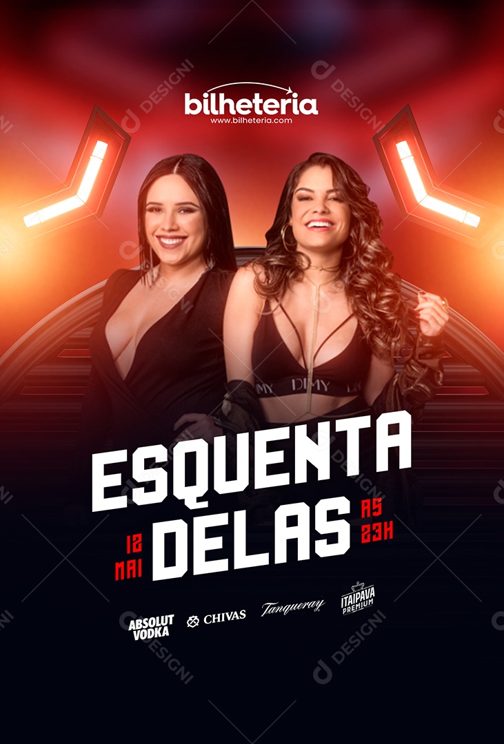 Esquenta Delas Flyer Social Media PSD Editável