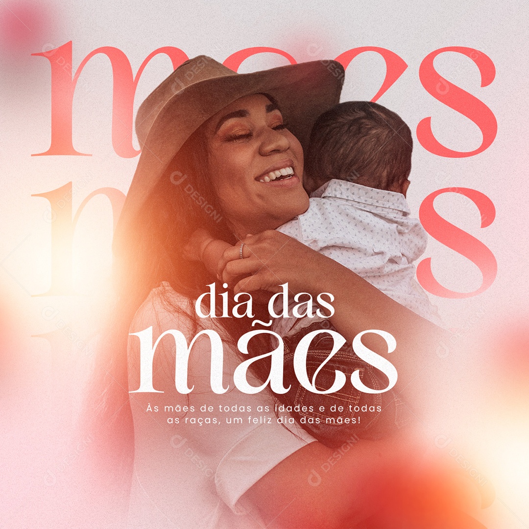 Às Mães De Todas As Idades e De Todas As Raças Dia Das Mães Social Media PSD Editável