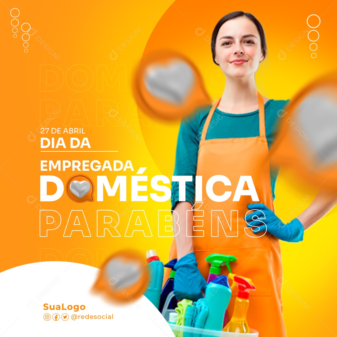 Social Media Dia Da Empregada Domestica 27 De Abril Psd Editavel