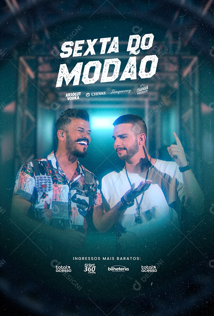 Sexta Do Modão Flyer Ciro Netto E Manuel Social Media PSD Editável