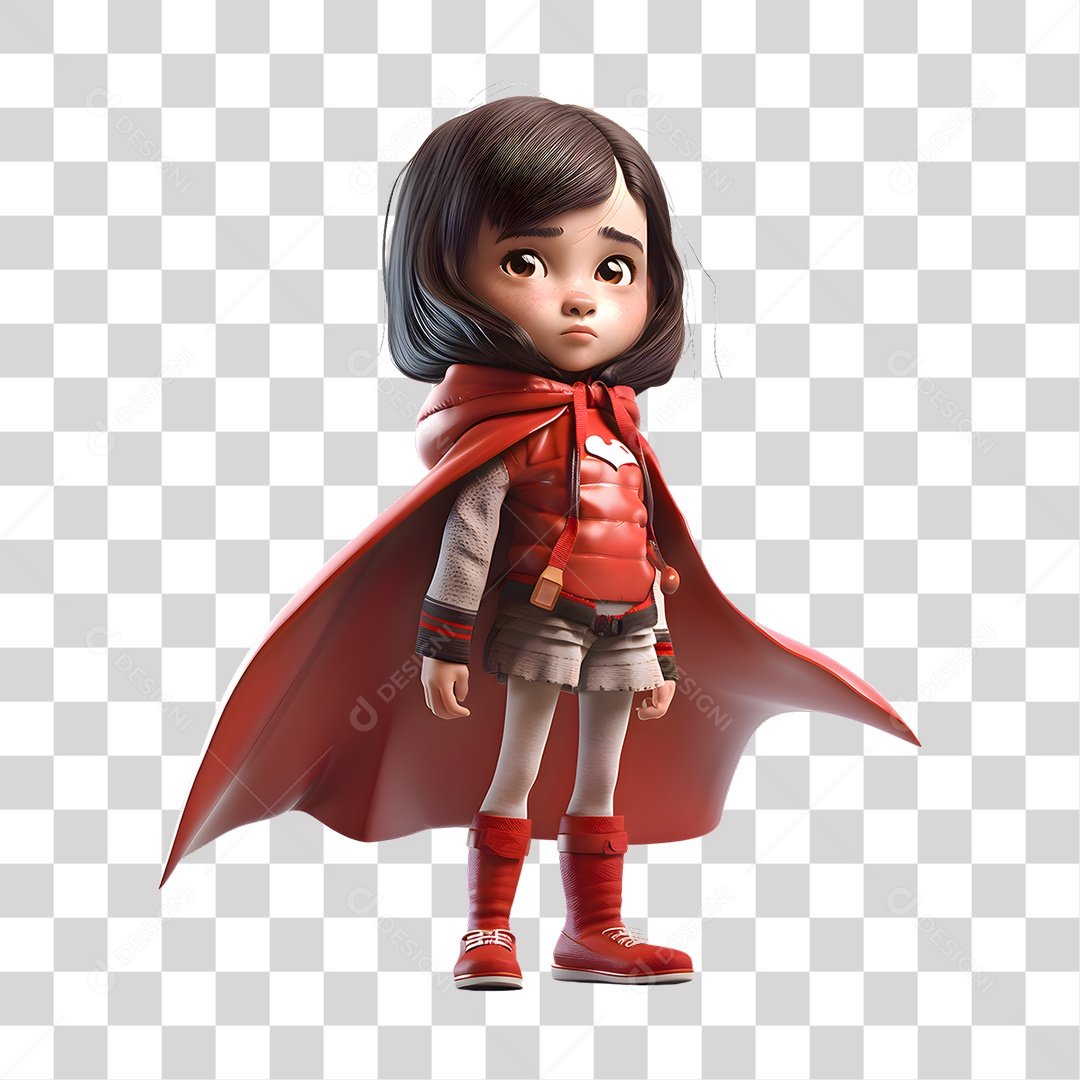 Super Hero Girl 3D Transparent PNG