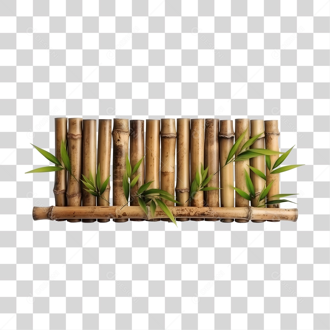 Elemento 3D Placa De Bambu De São João Para Composição PNG Transparente