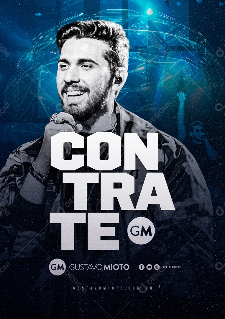 Contrate Flyer Flyer Gustavo Mioto Social Media PSD Editável