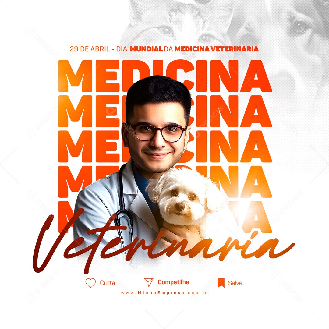 World Veterinary Medicine Day April 29 Editable Social Media PSD