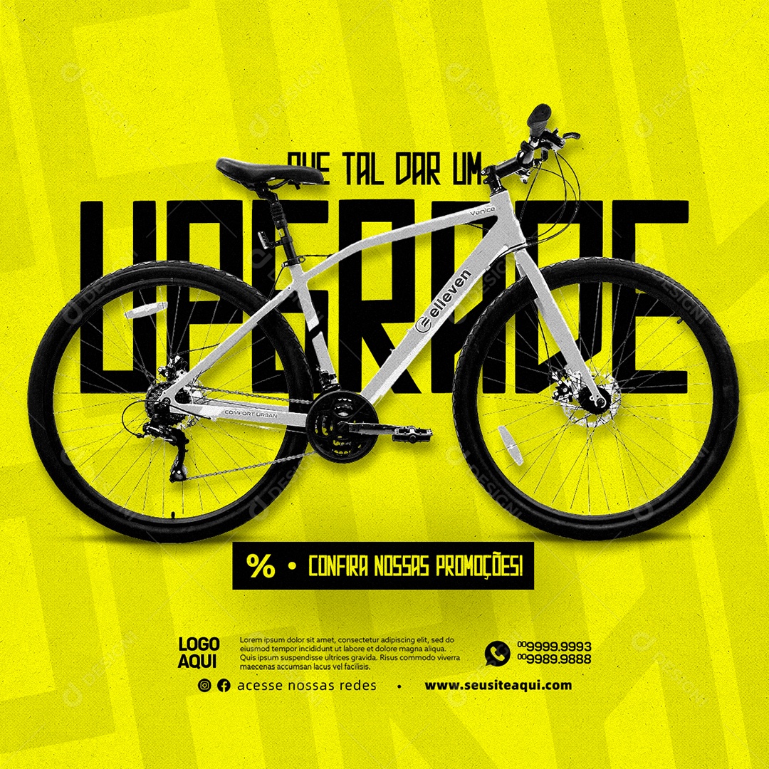 Que Tal Dar Um Upgrade % Confira Nossas Promoções Bicicletaria Social Media PSD Editável