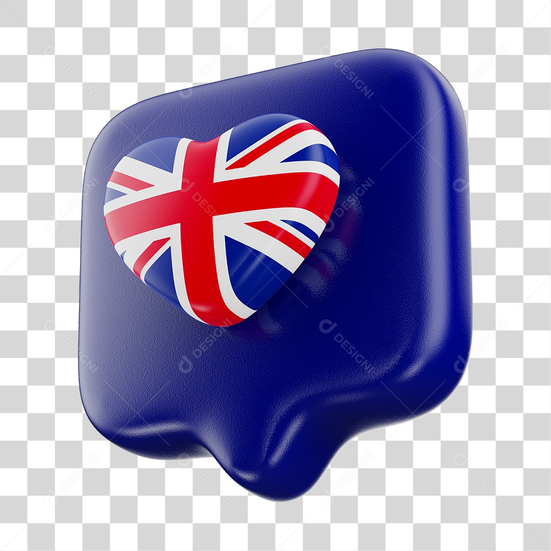 Elemento 3D Para Composição Emoji De Like Com a Bandeira da Austrália PNG Transparente