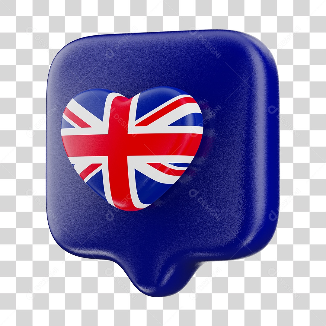 Elemento 3D Para Composição Emoji De Like Com a Bandeira da Austrália PNG Transparente